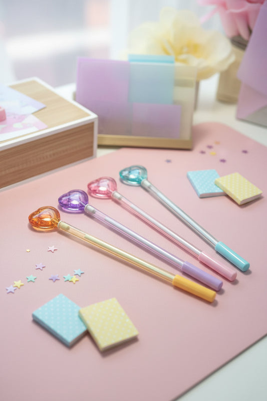 Stylo Kawaii Cœur Sucette 🍭