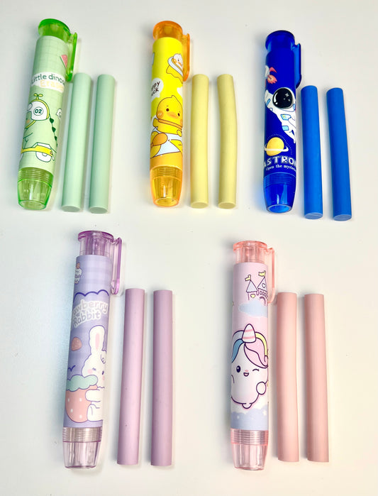 Gomme en stylo avec 2 recharges
