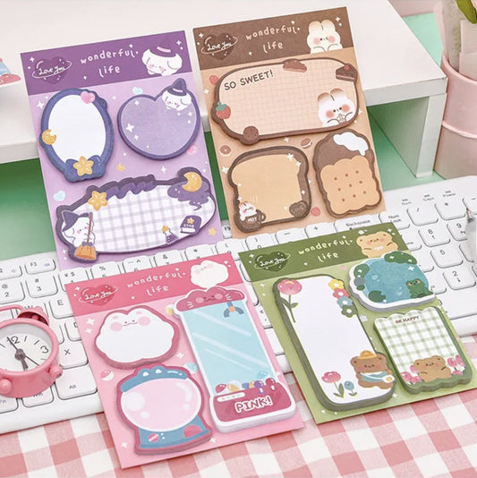 Blocs-notes kawaii Wonderful Life - 4 couleurs