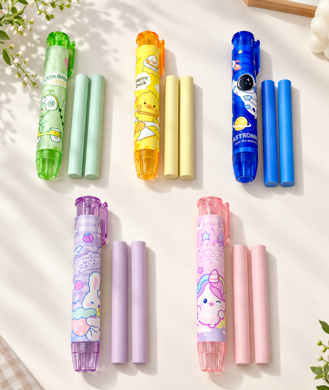 Gomme en stylo avec 2 recharges