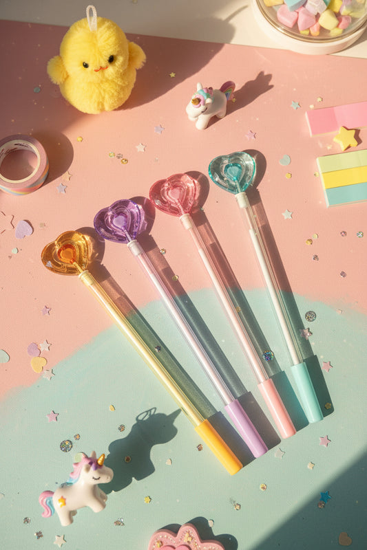 Stylo Kawaii Cœur Sucette 🍭