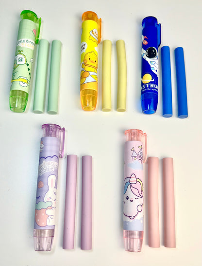 Gomme en stylo avec 2 recharges