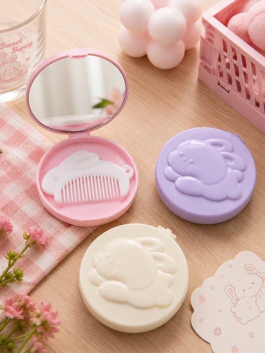 Miroir de Poche Kawaii avec Peigne