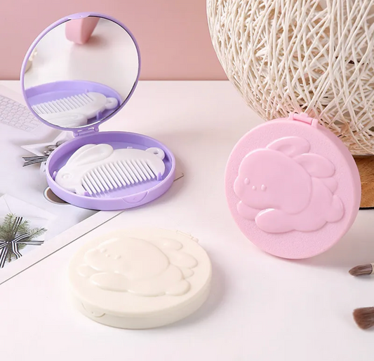 Miroir de Poche Kawaii avec Peigne