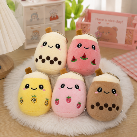 Porte-clé Peluche Boba Tea