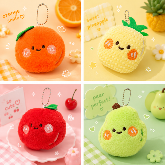 Porte-clé Peluche Fruit Kawaii