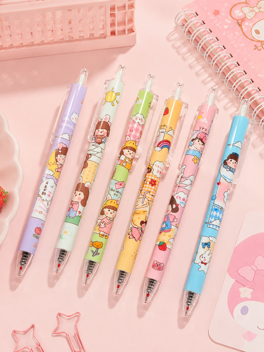Stylo Kawaii Petite Fille – Envoi Aléatoire